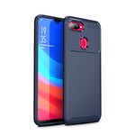 CHEN HUAN CHENG RZY Carbon Fiber Texture Shockproof TPU Case for OPPO F9 / Realme U1 (Black) (Color : Blue)