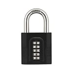 ABUS combination lock 158/65 - padlock with zinc die-cast housing - with individually adjustable combination code - ABUS security level 8 - dark grey