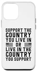 Coque pour iPhone 12 mini Maillot à dos « Support the Country You Live In » USA Patriotic
