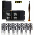 Mobile Phone 25 in 1 Repair Tool Kit Screwdriver Set iPhone iPod iPad Samsung UK