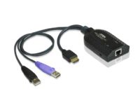 ATEN KA7168 HDMI USB Virtual Media KVM Adapter Cable with Smart Card Reader (CPU Module) - Förlängare för tangentbord/video/mus/USB