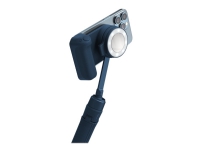 ShiftCam SnapGrip Creator Kit - telefonholder for mobilfotografering med stativ og en lampe som støtter trådløs lading med en innebygd 3200mAh powerbank (MagSafe) (avgrunnsblå)