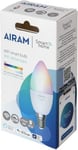 Airam SmartHome -kynttilälamppu, E14, opaali, 470 lm, RGBW, WiFi