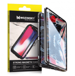 Wozinsky Full Magnetfodral Full Body Front och Back Cover med inbyggt glas till Samsung Galaxy A71 - Svart genomskinligt