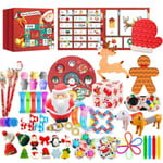24 st/set Adventskalender Fidget Toys Tomte DIY Julgran Hängande Smycke 2023 Julnedräkning Kalender Leksaker för Barn style 6