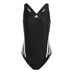 adidas 3s Swimsuit Maillot de Bain, Noir/Blanc, 48 Femme