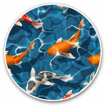 2 x Vinyl Stickers 30cm - Beautiful Koi Carp Fish Sea Creatures Cool Gift #8382