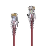 PureLink MC1505-010 Câble réseau CAT6 UTP (10/100/1000 Mbit/s), extra-mince avec 2x prise RJ45, câble de raccordement pour commutateur, modem, routeur, panneaux de brassage, panneaux de brassage, Lot de 1, 1,00m, rouge