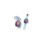 VTech - Disney La Reine des Neiges 2, La Montre- Montre à Clapet, Écran Animé, Bracelet Souple, 9 Cadrans, 4 Jeux Éducatifs, Interactive, Cadeau Enfant de 3 Ans à 7 Ans - Contenu en Français