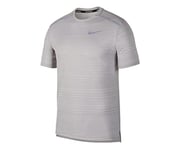 Nike M Nk Dry Miler Top Ss T-Shirt - Smoke Grey/Heather/(Reflective Silver), Large-T