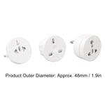 2Pcs Universal Travel Adapter UK Plug Three In One Detachable Type Outlet Plug