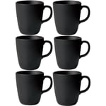 RAW mugg med öra, 6 st, titanium black
