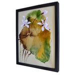 Steve Art Gallery Abstrakt Blommor, Oljemålning Med Ram, 30x40 Cm