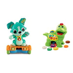 VTech Play & Chase Puppy, Interactive Baby Toy with 2 Modes of Play & Baby Feed Me Dino | Musical Baby Toy with Numbers, Counting Music & Shapes | Interactive Light Up Toy