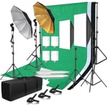 Fotobelysningssats, Softbox-stödram, 3 st Bakgrundstycken, Foto Studio Kit 36