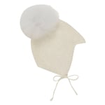 HUTTEliHUT bonnet wool knit alpaca pompom – off-white - 50/56