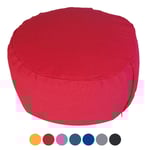 Yoga kuddar golv kudde lotus runt h 16 x Ø 31 cm tvättbart röd