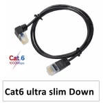 2m Down CY  Câble Ethernet ultra fin Cat6 UTP LAN, cordon raccordement, avec 2 connecteurs RJ45, routeur d'ordinateur, boîte télévision Nipseyteko