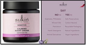 Sukin Australian - Natural | Sensitive CALMING NIGHT CREAM | 2 x 120ml