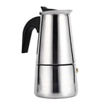 Espresso Maker, Stainless Steel Moka Pot Stovetop Coffee Maker Coffee Pot for Induction Cookers(200ml)