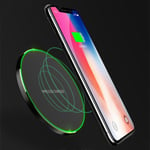 Qi 10w Wireless Fast Charger Charging Pad For Samsung Note 8 S9 Black