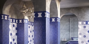 kakel marrakech azul hexagon