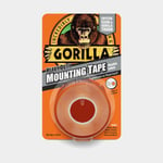 Gorilla Tape Monteringstejp Crystal Clear Mounting Tape, 25.4 mm x 1.52 meter, transparent