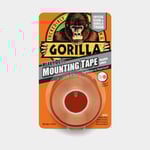 Gorilla Tape Monteringstejp Crystal Clear Mounting Tape, 25.4 mm x 1.52 meter, transparent