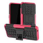 Boleyi Case for Xiaomi Redmi 9A, [Heavy Duty] [Slim Hard Case] [Shockproof] Rugged Tough Dual Layer Armor Case With stand function -Pink