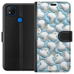 Xiaomi Redmi 9C Plånboksfodral Bubbliga Ankor Blå