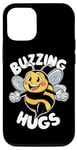 iPhone 14 Buzzing Hugs Cute Bee Flying with a Smile Case