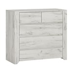 Furniture To Go Angel 2+3 Chest of Drawers, White Oak, 84x40x76.5 cm