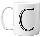 Stuff4 Personalised Alphabet Initial Mug - Letter C Mug, Gifts for Him Her, Fathers Day, Mothers Day, Birthday Gift, 11oz Ceramic Dishwasher Safe Mugs, Anniversary, Valentines, Christmas, Retirement