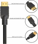 5M HDMI to HDMI Cable V2.0 High Speed Ethernet Gold 24k UHD TV 4K Sky Xbox LEAD
