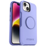 OtterBox iPhone 14 & iPhone 13 Otter + Pop Symmetry Series Case - PERIWINK (Purple), integrated PopSockets PopGrip, slim, pocket-friendly, raised edges protect camera & screen