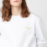 Harry Potter Golden Snitch Unisex Embroidered Sweatshirt - White - S