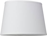 Linne Lampskärm Oval 25cm Vit