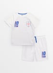 Tu White England Football Shirt & Shorts 13 years Years male