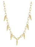 Bud To Rose Spike Chain Necklace Gold Guld