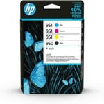 HP 950 Black/951 Cyan/Magenta/Yellow 4-pack Original Ink Cartridges, 6ZC65AE