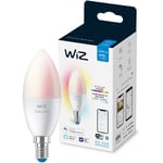WIZ Ampoule couleur led connectée Wi-Fi E14 flamme, équivalent 40W, 470 lumen, fonctionne avec Alexa, Google Assistant et Apple HomeKit -