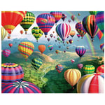 Oppal Ballons à air Chaud Romantique Peinture à l'huile Bricolage Nouvelle Peinture de décoration de la Maison, Peinture au Diamant pour Le Jour de Pâques (comme Le Montre)