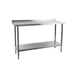 Vogue Stainless Steel Wall Table with Upstand 600mm