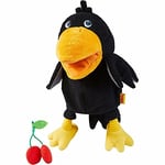 HABA 304203 Hand Puppet Raven Theo, the Cheeky Raven from the Haba Classic Fruit Garden as Cuddly Hand Puppet, Toy from 18 Months