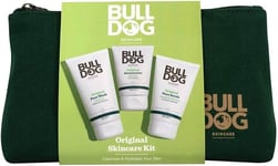 Bulldog Skincare For Men 3pc Gift Set 125ml Scrub 150ml Wash 100ml Moisturiser