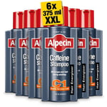 Alpecin Caffeine Shampoo C1 XXL 6x 375ml Natural Hair Growth Shampoo for Men