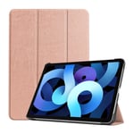 Olixar Folio Case for iPad Air 4 2020 - Flip Folio Kickstand PU Leather Wallet Case Cover - ID and Credit Card Pocket - Wireless Charging Compatible - Rose Gold