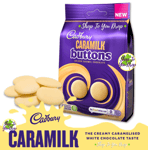 4 CADBURY CARAMILK GIANT BUTTONS GOLDEN CARAMEL CHOCOLATE 105g Birthday Gift🍫🎁