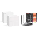 Tenda WiFi Mesh AC1200 Nova MW6(2 Paquet)- Système WiFi 5 Mesh pour Toute la Maison & Routeur WiFi 6 RX12 Pro, Router WiFi AX3000 Bi-Bande, 5 * 6dBi Antennes à Haut Puissance