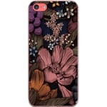 Apple iPhone 5c Transparent Mobilskal Tecknade blommor